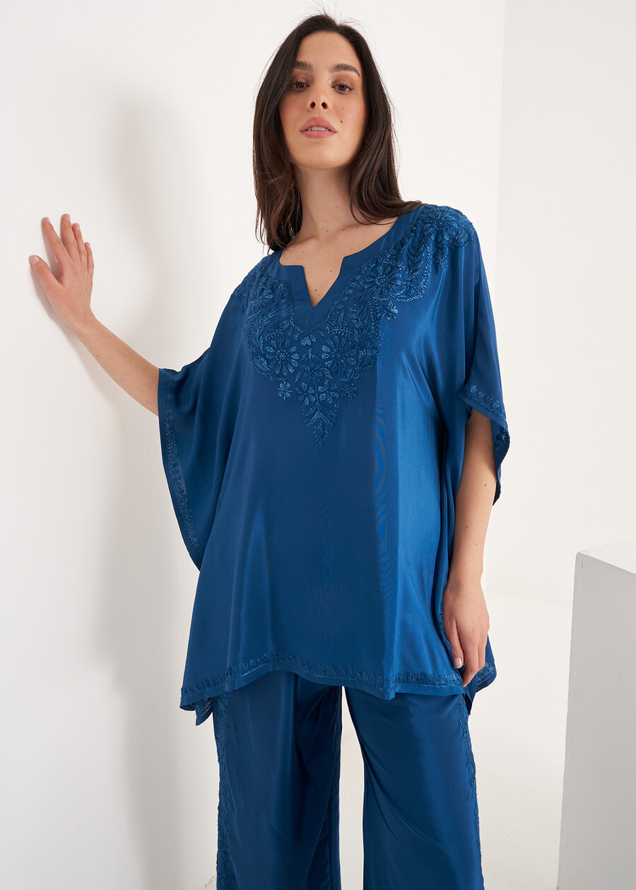 Bull Printed Blouse With Drawstring BLU OTTANIO Woman , image number 1