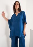 Bull Printed Blouse With Drawstring BLU OTTANIO Woman image number 1