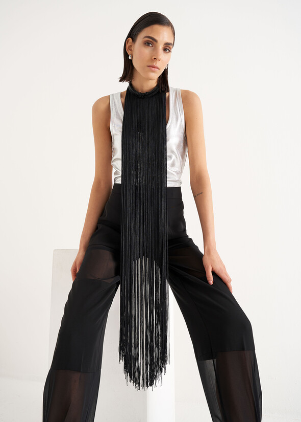 Top modello collana Tinda NERO BLACK Donna null