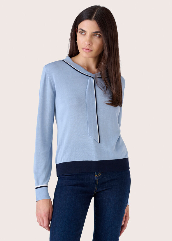 Missy maglia con scollo alla marinara BLU CELESTE Donna null