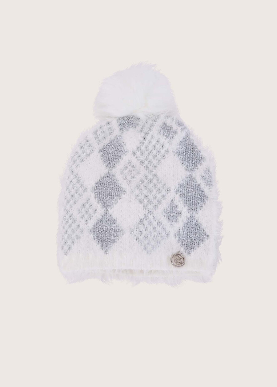 Cenna cap with lurex BIANCO WHITENERO BLACK Woman , image number 2