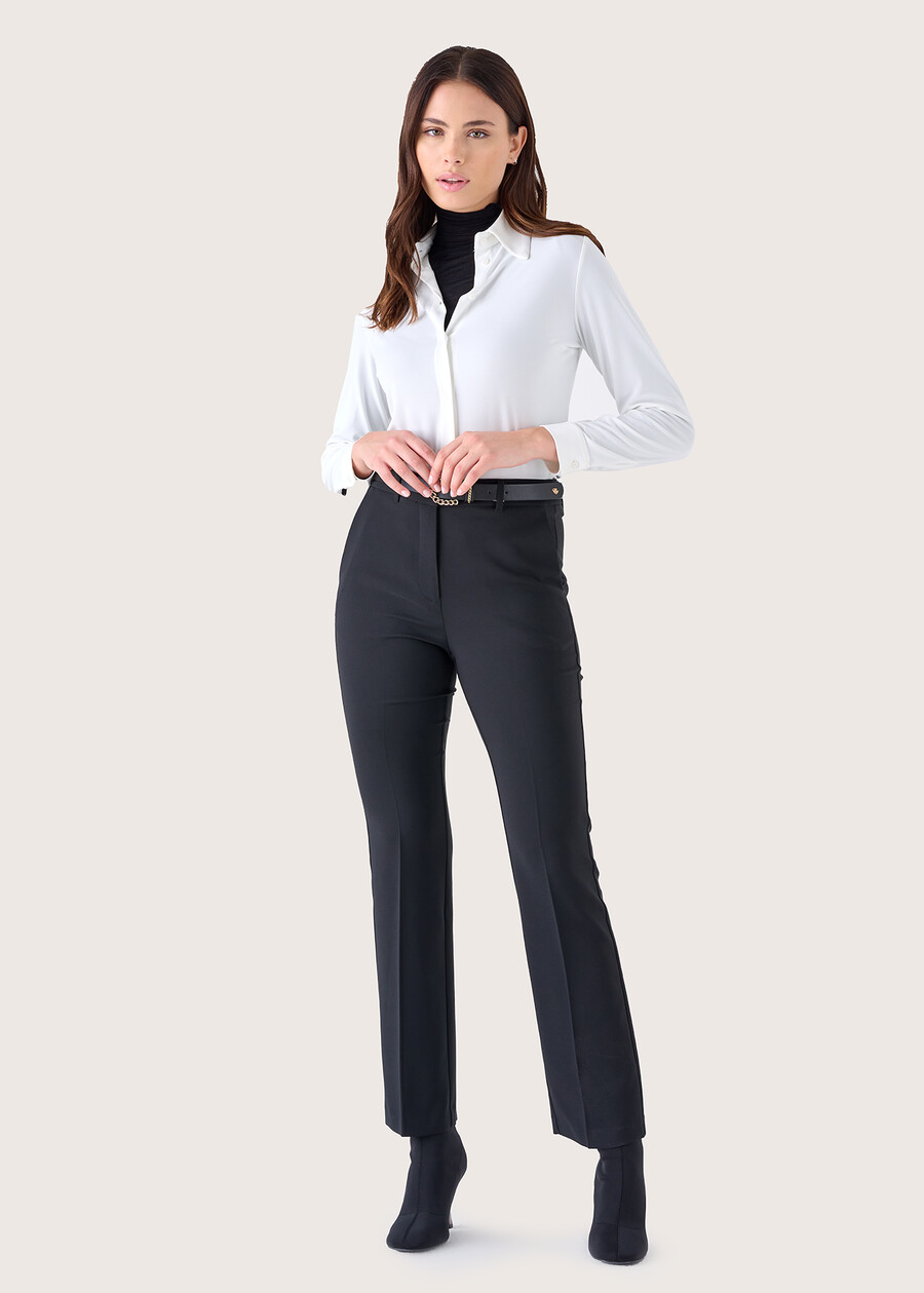 Pantalone Jacquelie in tessuto tecnico NERO BLACK Donna , immagine n. 1