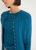Carry braided knit cardigan with Swarovski buttons VERDE PAVONE Woman image number 2