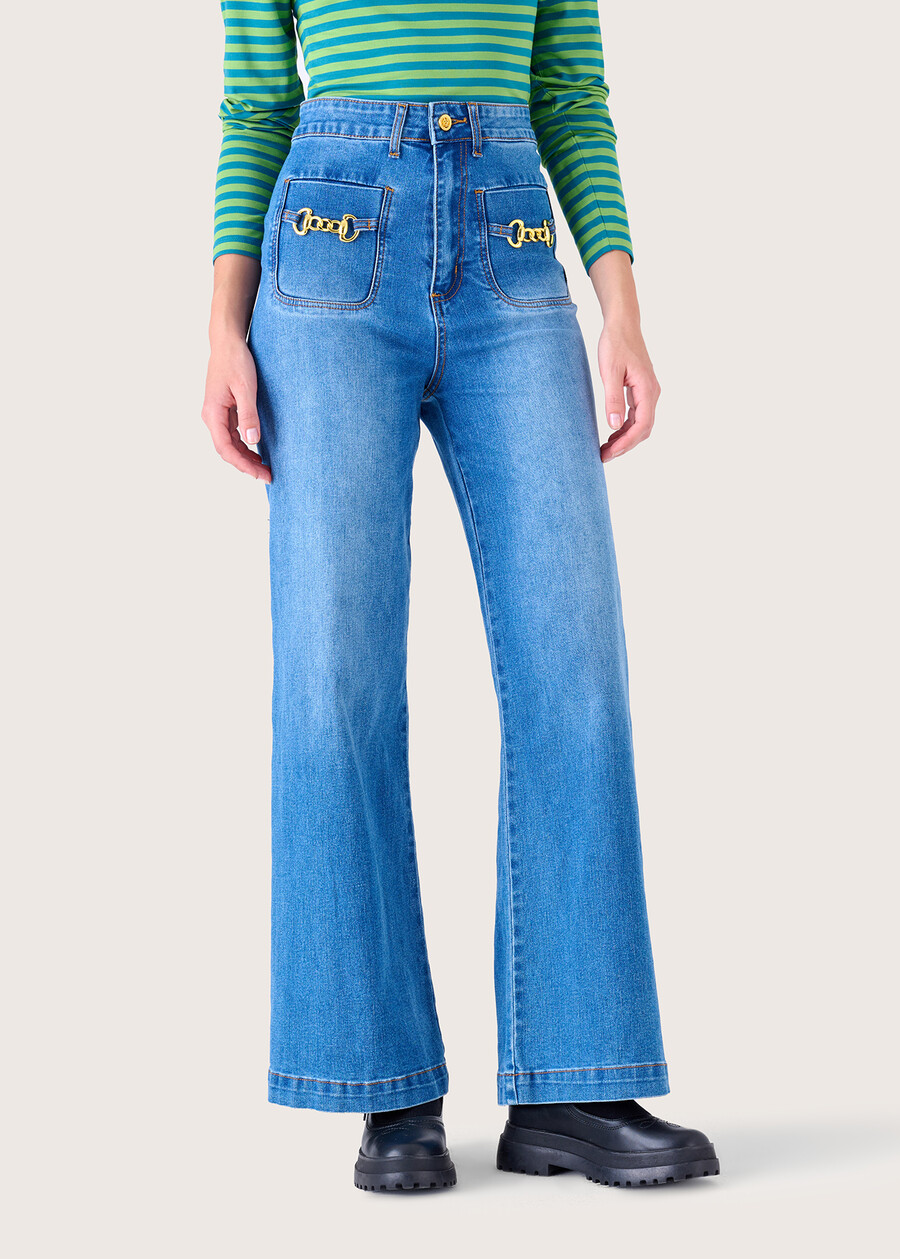 Pantalone Daisy in denim di cotone DENIM Donna , immagine n. 2