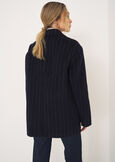 Giulia pinstripe wool jacket GRIGIO TORTORABLU Woman image number 3