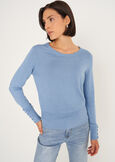 Melody wool sweater with round neck BLU MIDNIGHTCELESTE FIORDALISOVIOLA VINACCIAROSA Woman image number 1
