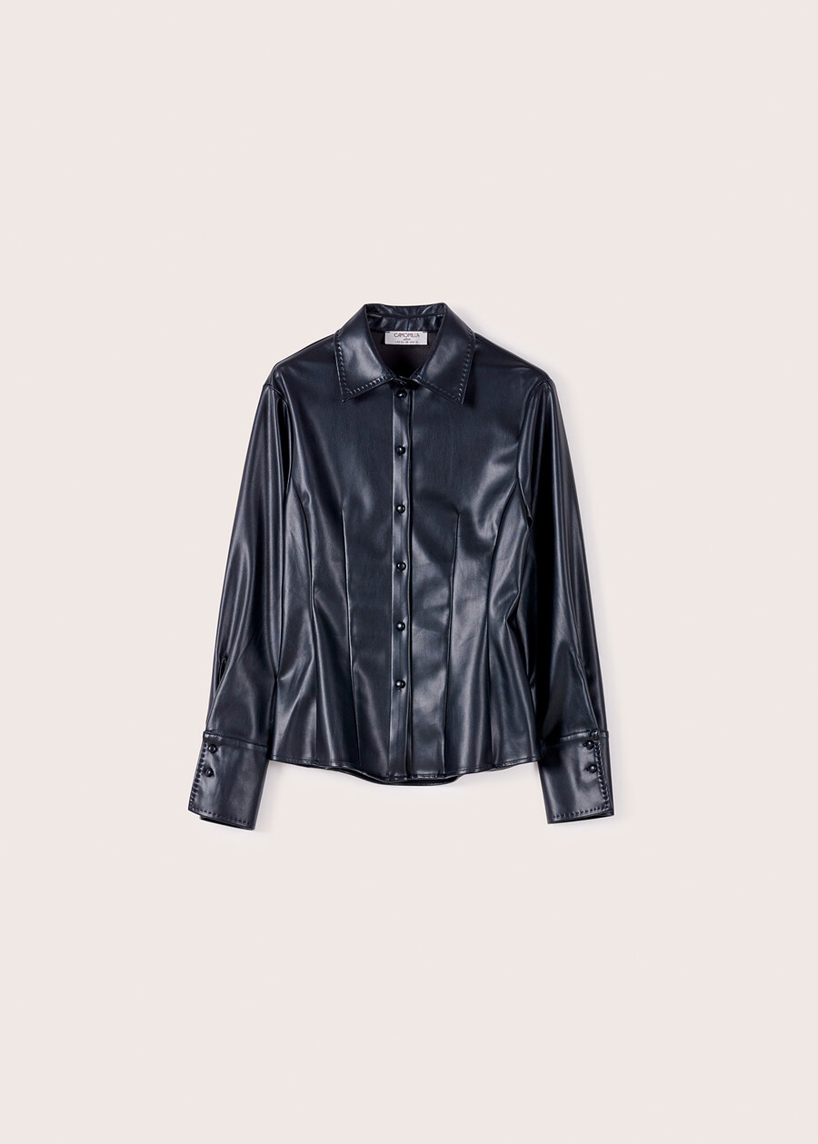 Camicia Calimba in ecopelle NERO BLACK Donna , immagine n. 6