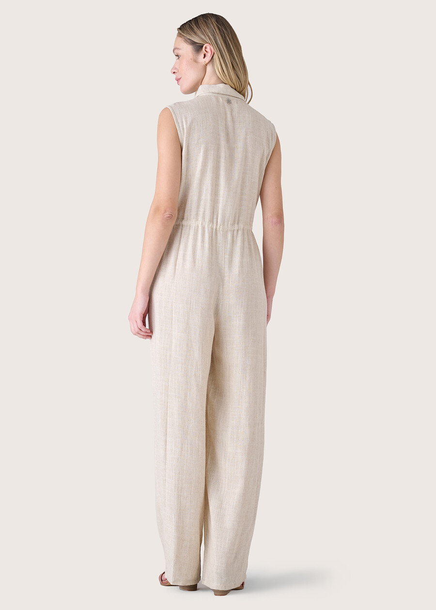 Jumpsuit Tommy in lino e viscosa BEIGE NARCISO Donna , immagine n. 4
