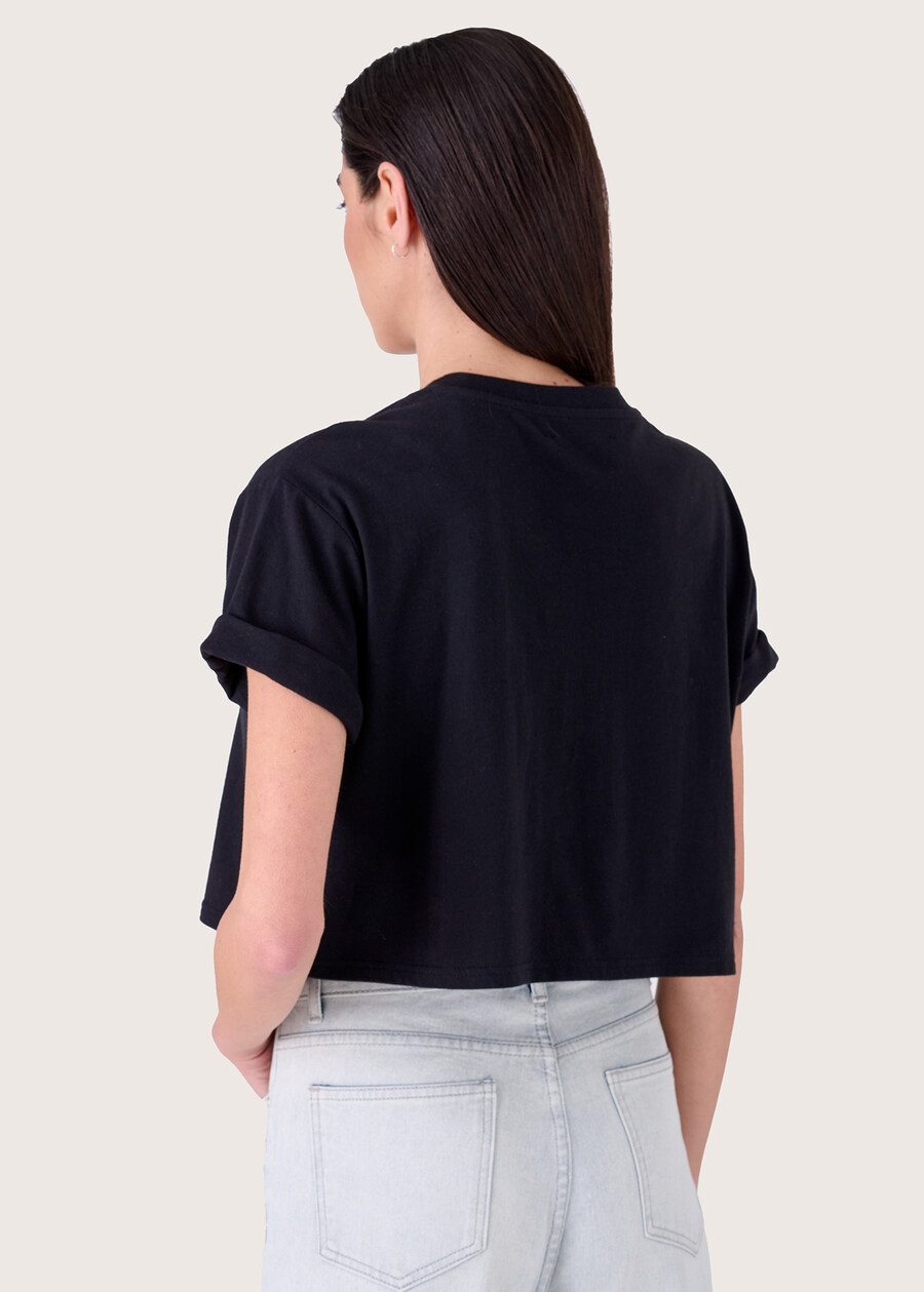 Save 100% cotton blouse NERO Woman , image number 3