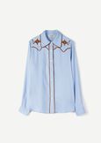 Camicia Caya 100% rayon BLU CELESTE Donna immagine n. 5