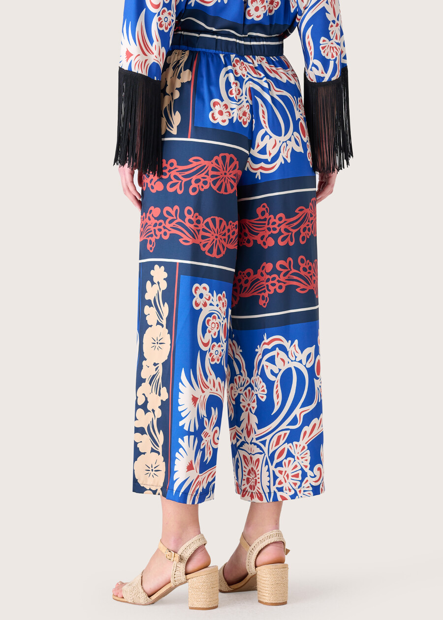 Megan satin trousers BLUE NETTUNO Woman , image number 4