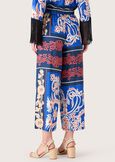 Megan satin trousers BLUE NETTUNO Woman image number 4