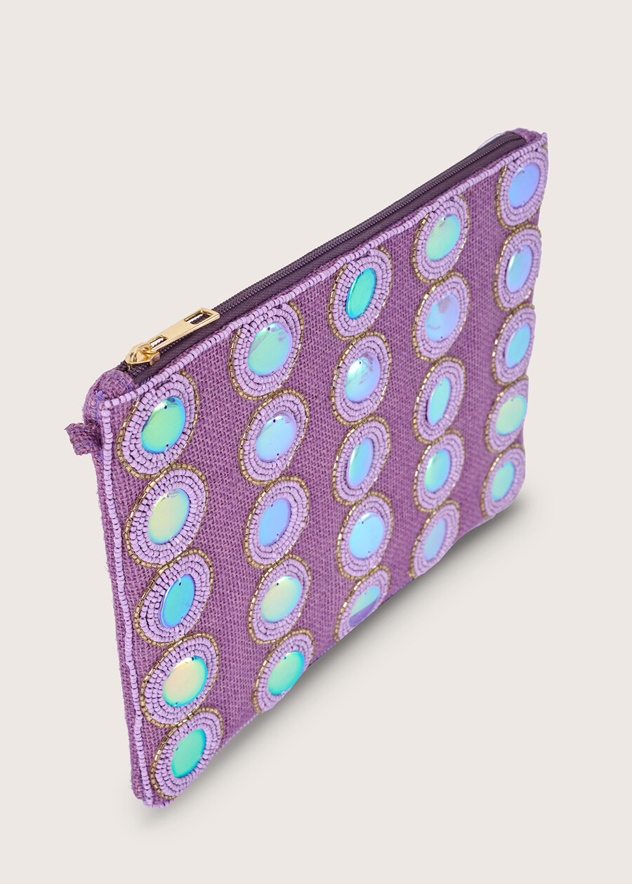 Bolla clutch bag with beads and paillettes ROSA CANDY Woman , image number 3