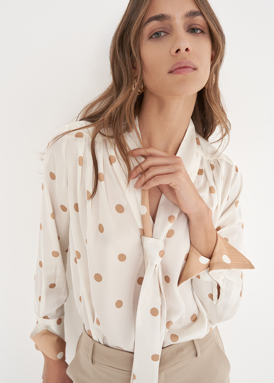 Camicia Camylla in satin BEIGE Donna , immagine n. 2