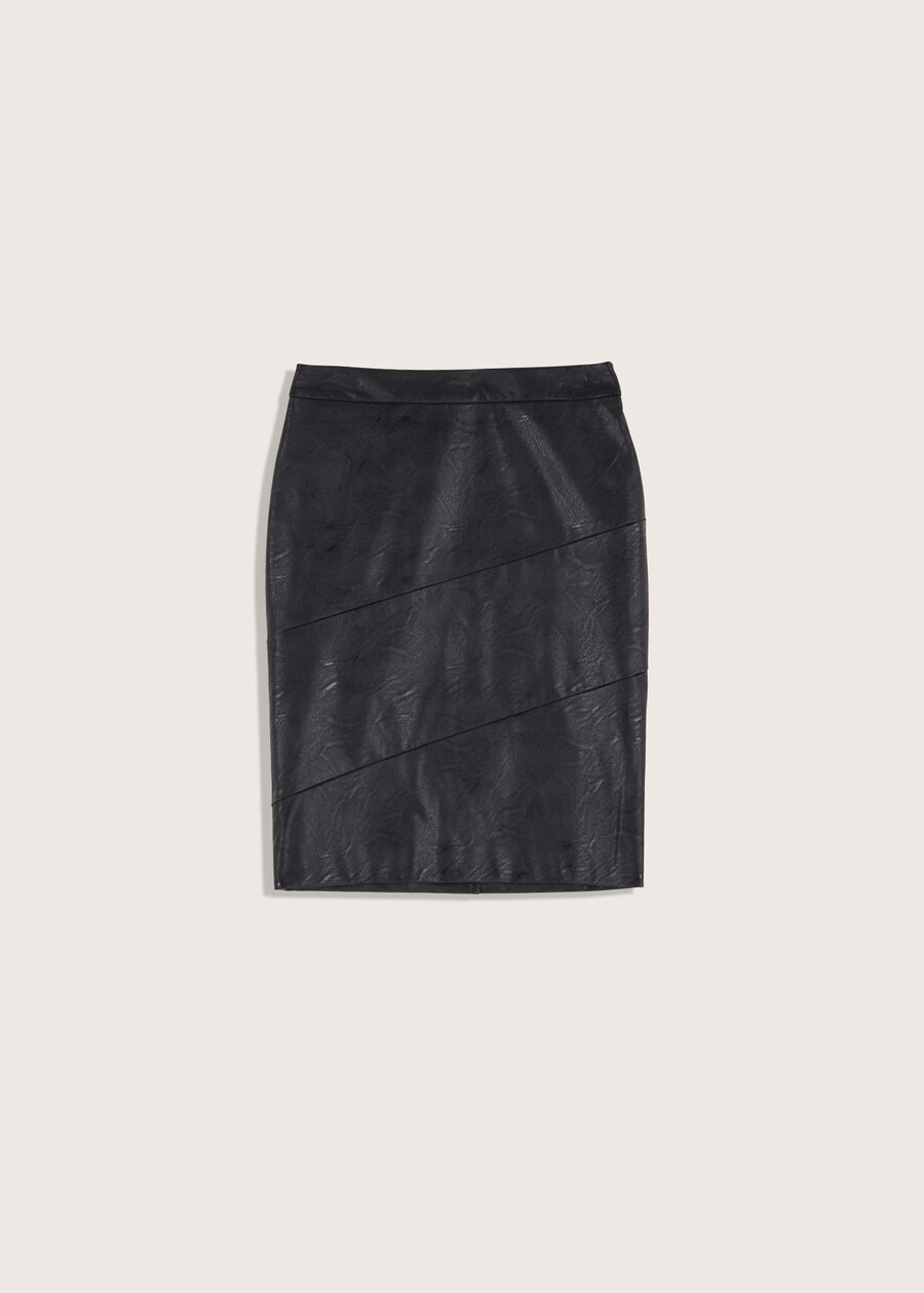 Gonna Giselle in ecopelle NERO Donna , immagine n. 4