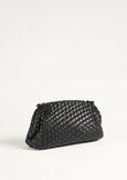 Bassina woven eco-leather clutch bag BIANCO BURRONERO BLACK Woman image number 2