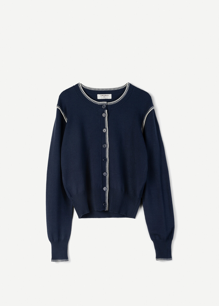 Cardigan Como in filo di viscosa GRIGIO GREYBLU Donna , immagine n. 4