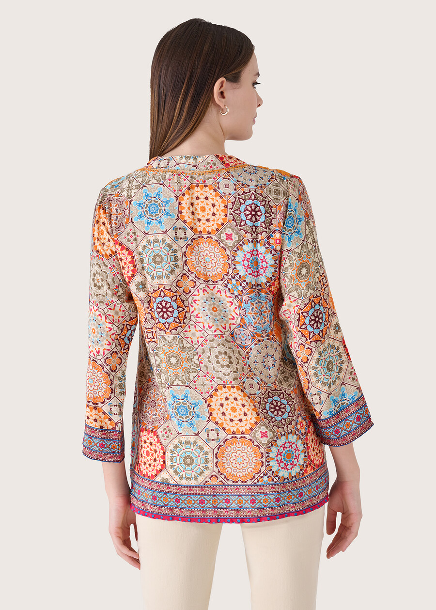 Chloe patterned blouse ARANCIO CARROT Woman , image number 3