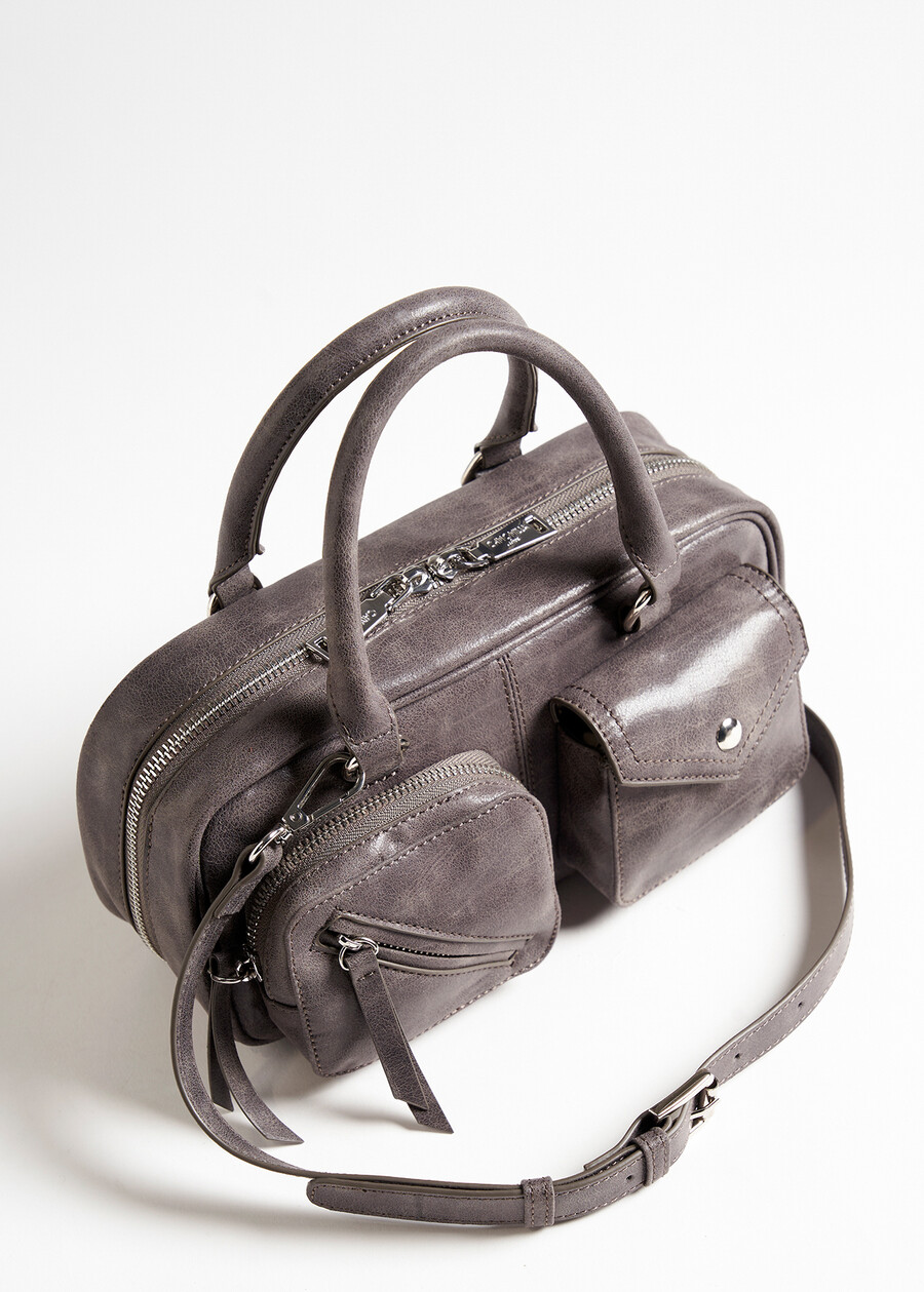 Bauletto Bayla effetto nabuk NERO BLACKGRIGIO CENERE Donna , immagine n. 3