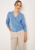 Cardigan Cash in pura lana CELESTE FIORDALISOROSA Donna immagine n. 1