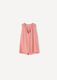Top Tullio in satin con scollo a V ARANCIONEBEIGE Donna immagine n. 5