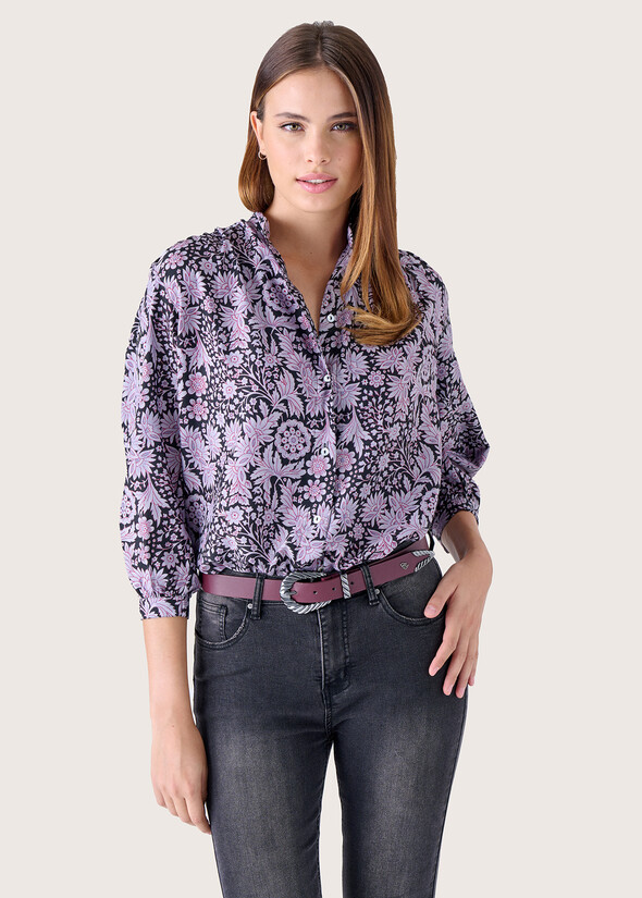 Camicia Cheryl collo alla coreana NERO BLACK Donna null