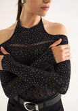 Saul rhinestone T-shirt NERO BLACK Woman image number 2