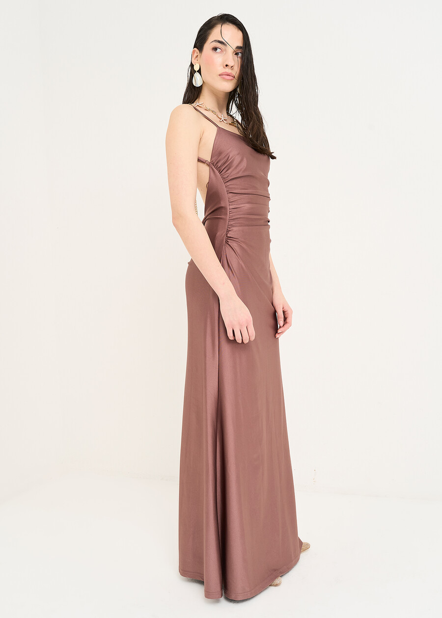 Abito lungo Adam arricciato VIOLA Donna , immagine n. 3