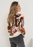 Muriel patterned crewneck sweater BIANCO WHITE Woman image number 3