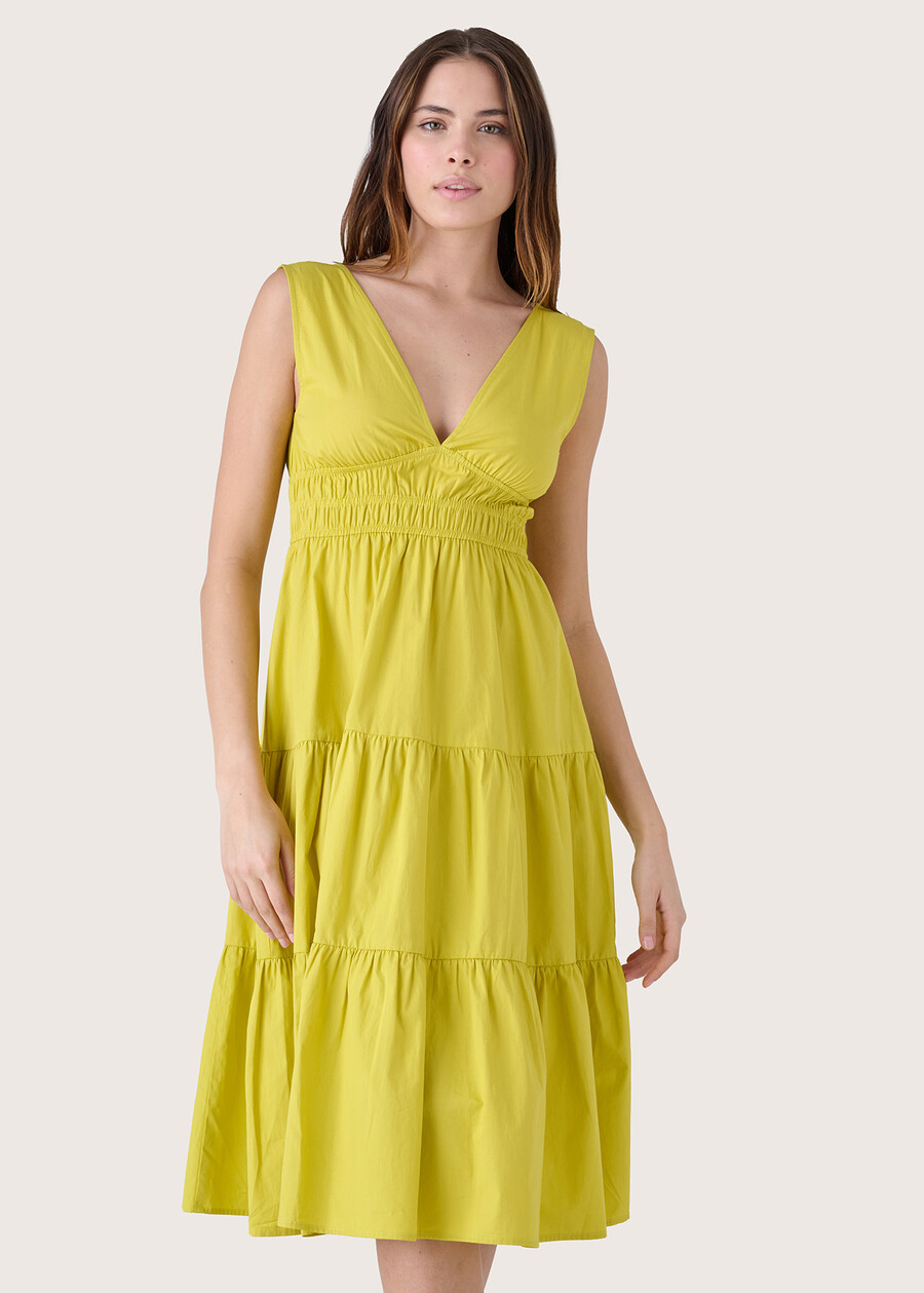 Asia 100% cotton dress VERDE LIME Woman , image number 2
