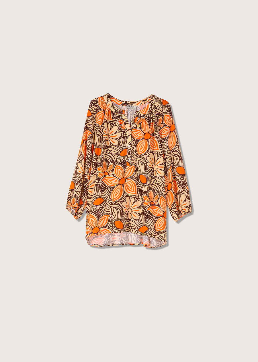 Sely ecovero viscose shirt BEIGE LIGHT BEIGE Woman , image number 4