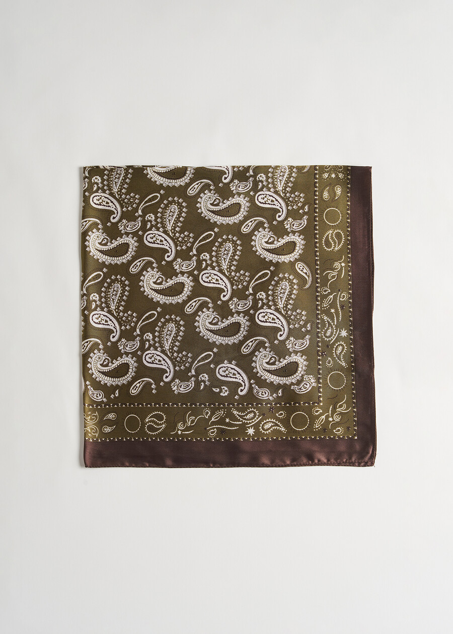 Sibilla cashmere print foulard VERDE Woman , image number 2