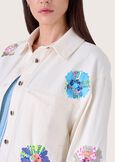 Gens 100% cotton oversized jacket BIANCO Woman image number 2