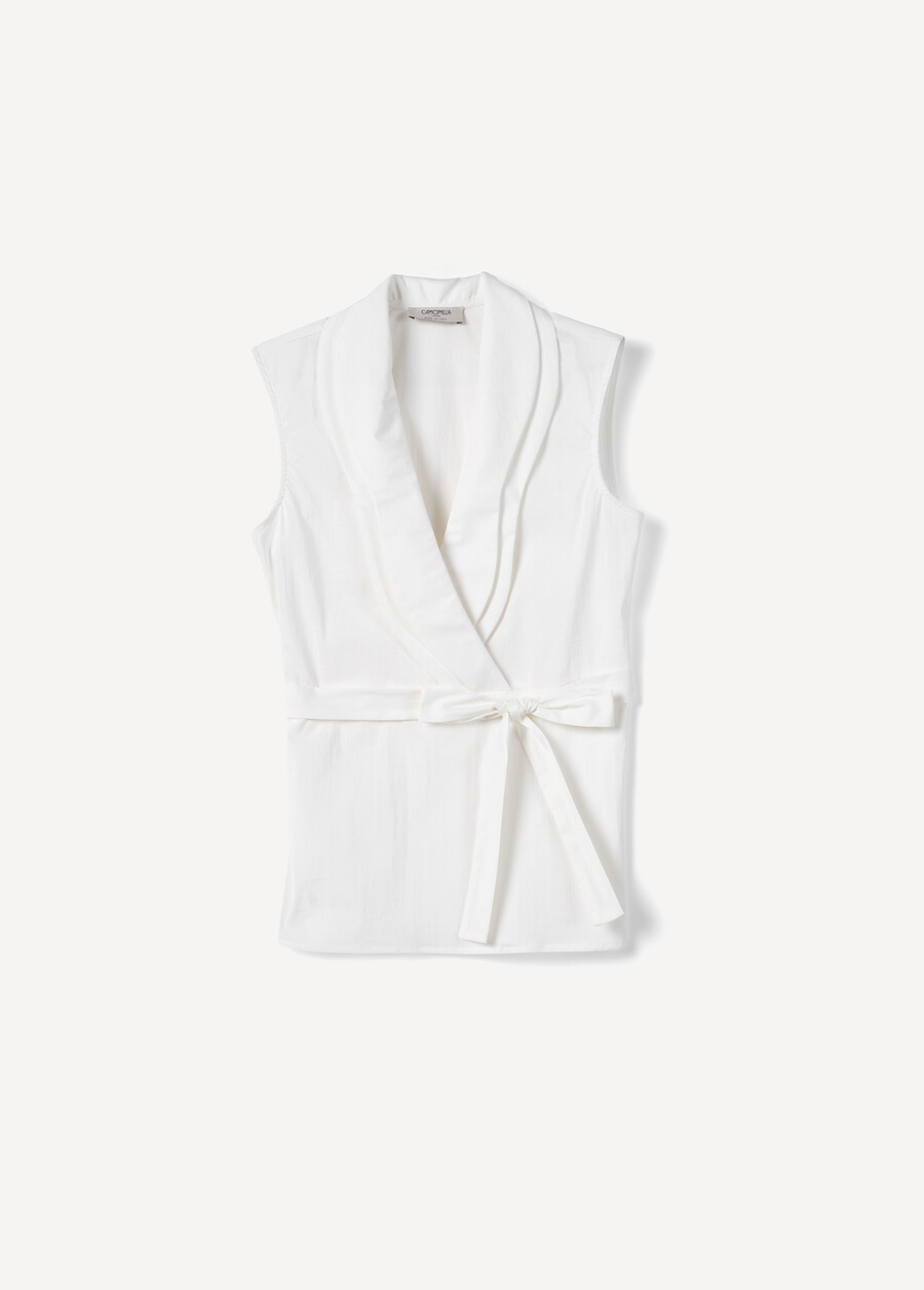 Titty Cotton Blend Top BIANCO WHITE Woman , image number 4