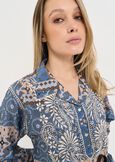 Blusa Bly stampata con ricami BLU AVIONBEIGE Donna immagine n. 2