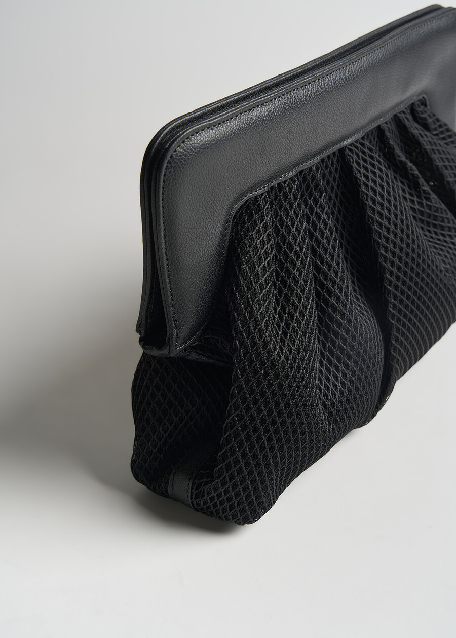 Pochette Blackey in tessuto rete BIANCO WHITENERO BLACK Donna , immagine n. 3