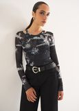 Sasha allover print T-shirt BLU MIDNIGHT Woman image number 1
