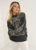 Maglia Mamy con motivo ricamato GRIGIO GREY Donna immagine n. 1