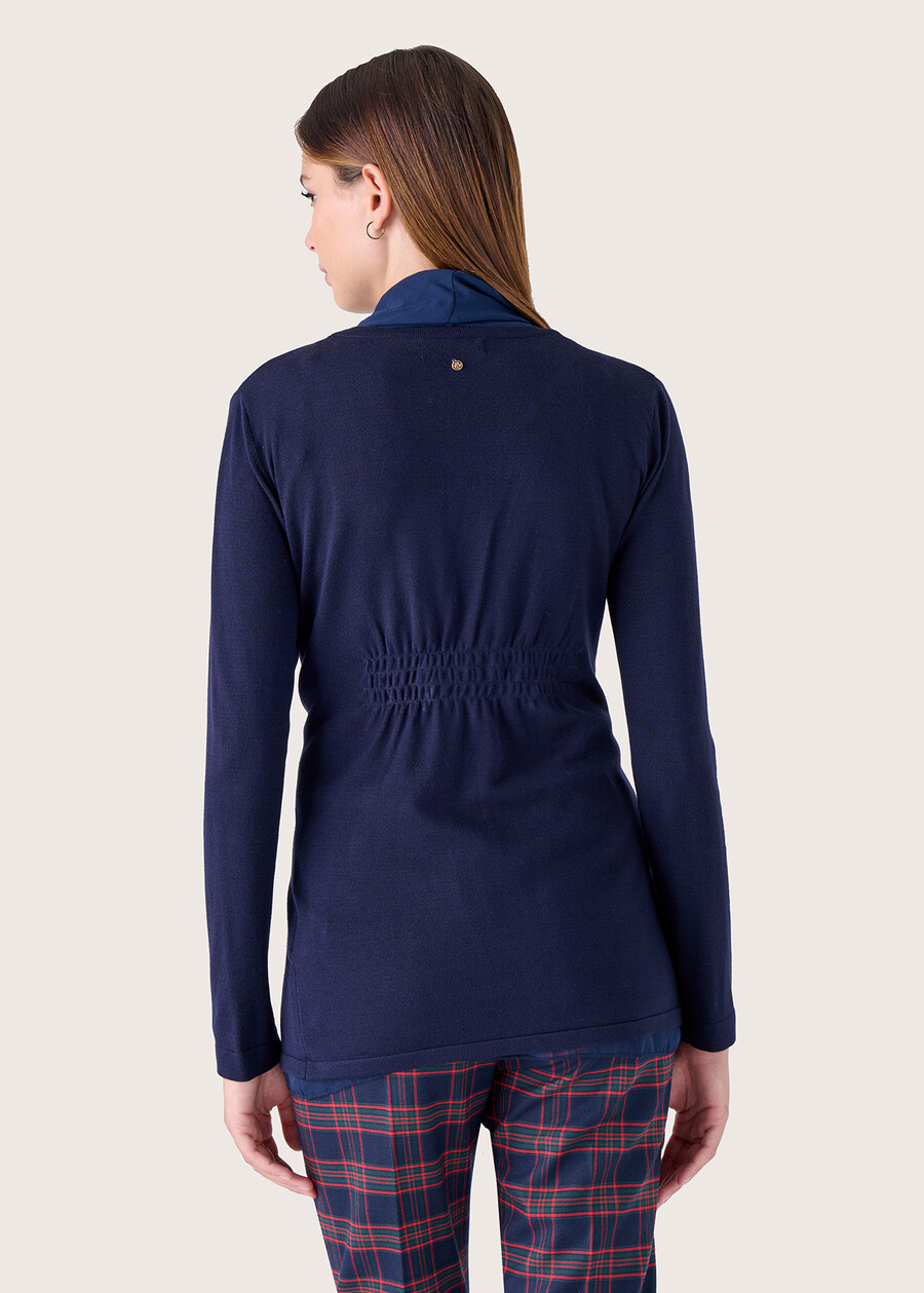 Cardigan Cerviana scollo sciallato BLU LAGUNA Donna , immagine n. 3