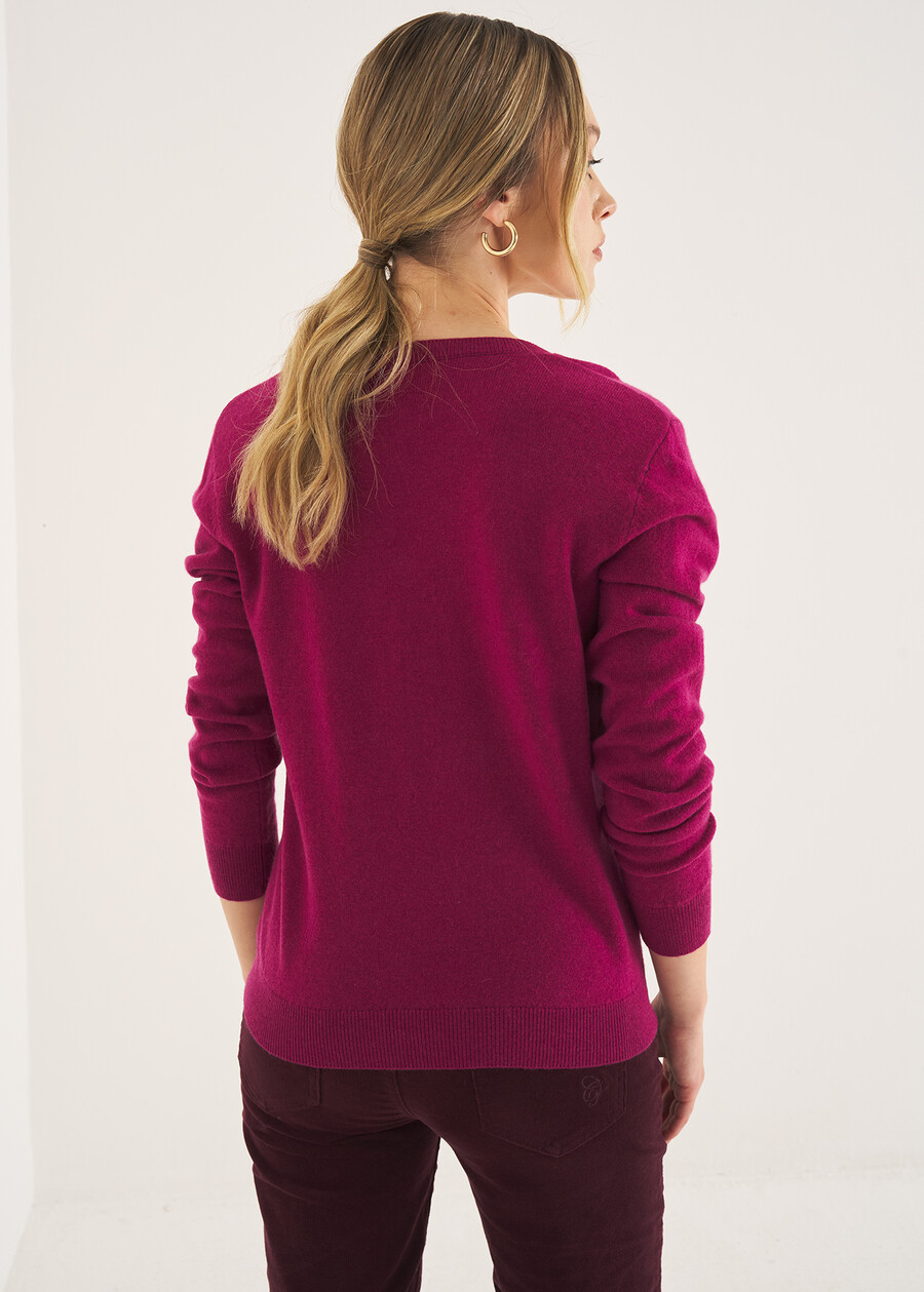 Maglia Marea in lana e cashmere VIOLA MAGENTAVERDE PAVONE Donna , immagine n. 3