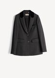 Glenda wool blazer with velvet details NERO BLACK Woman image number 6