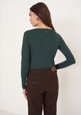 T-shirt Sara con scollo a V ROSSO CHIANTIVERDE FORESTA Donna immagine n. 3