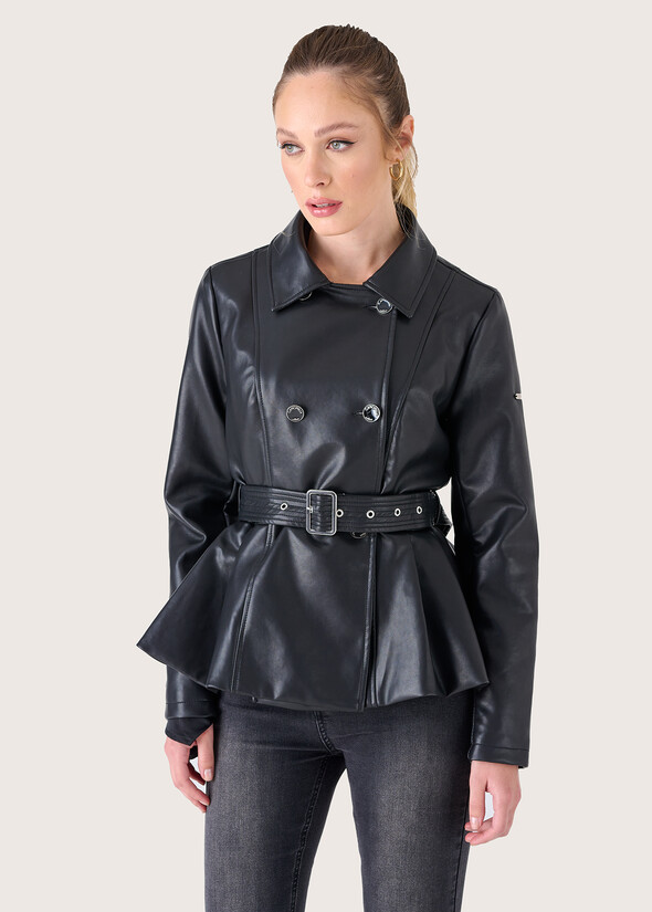 Galles eco-leather jacket NERO BLACK Woman null