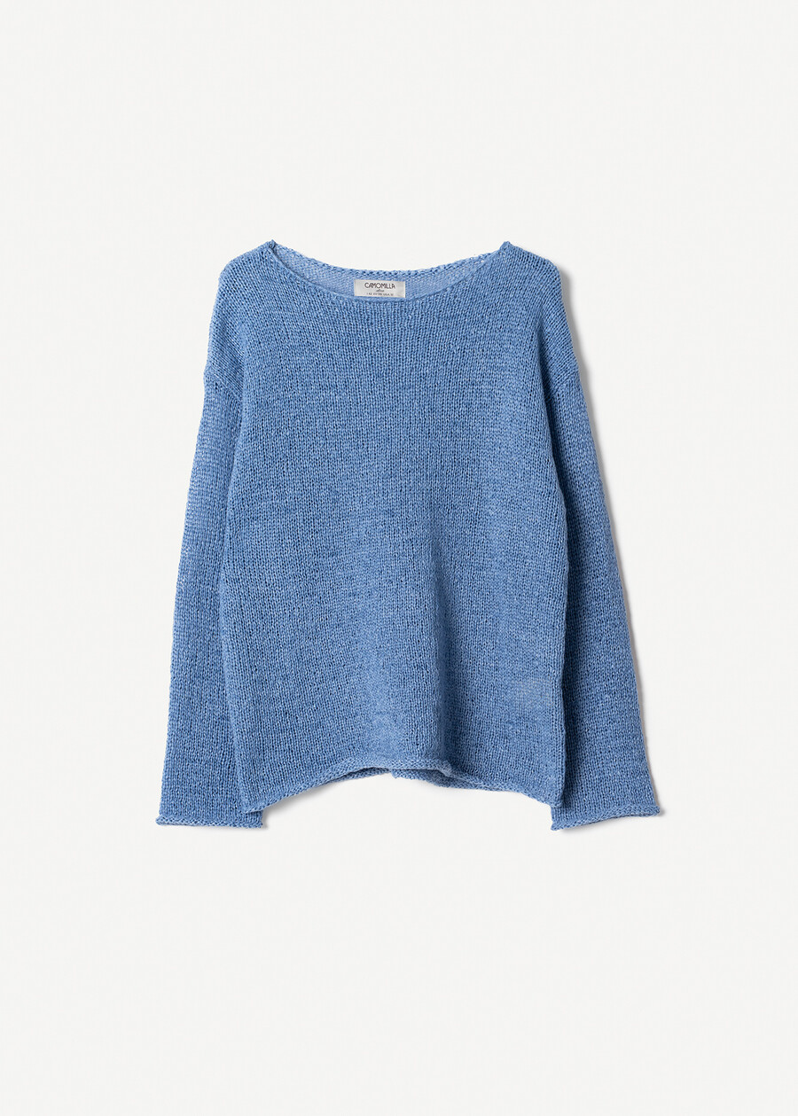 Mia oversized knit top MARRONE CAFFECELESTE FIORDALISO Woman , image number 5