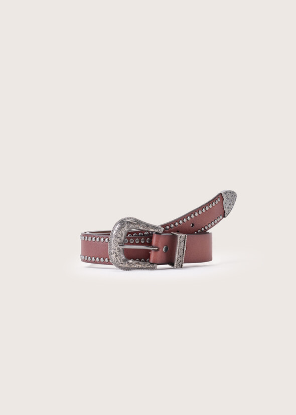 Carrus 100% genuine leather belt MARRONE Woman null