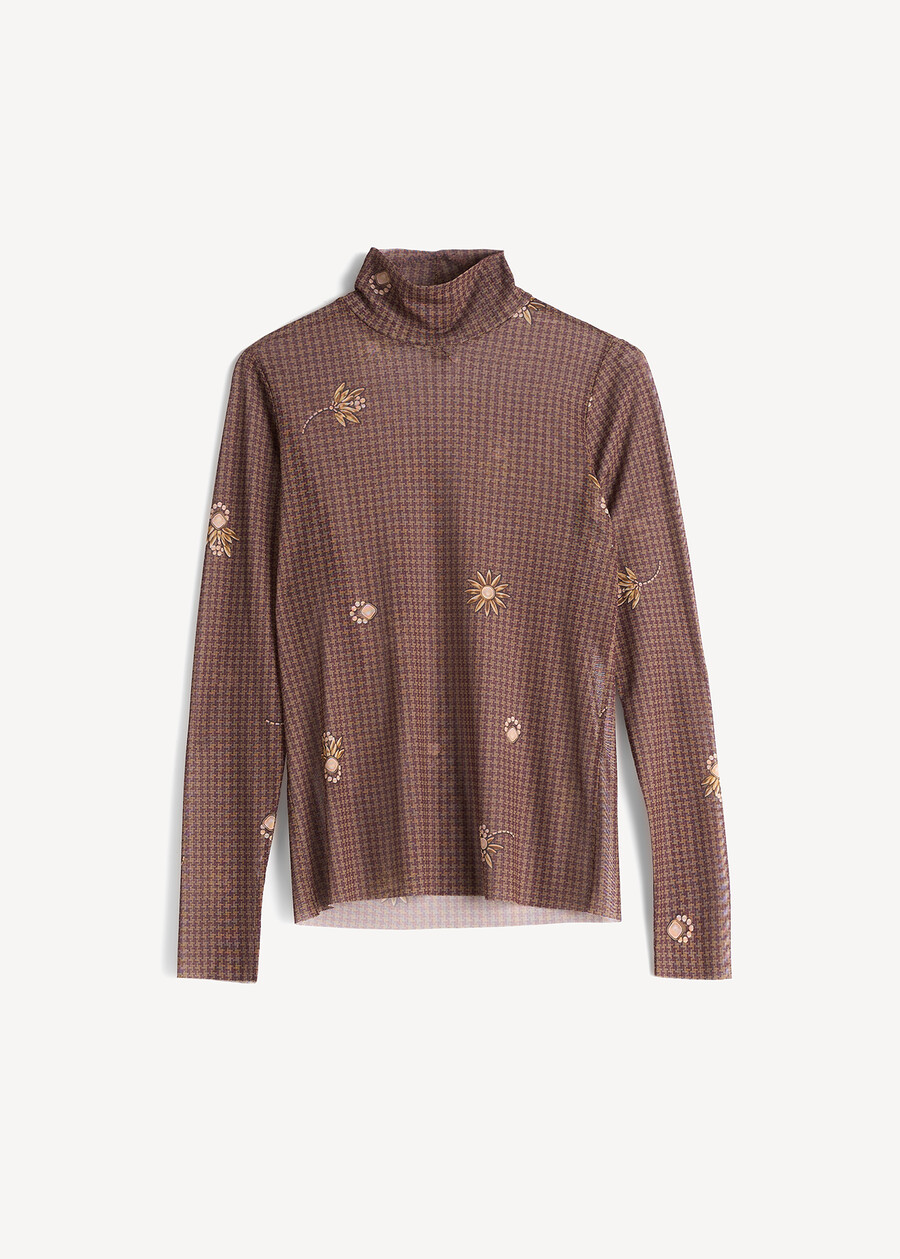 Shirly printed mesh t-shirt MARRONE MOKA Woman , image number 4