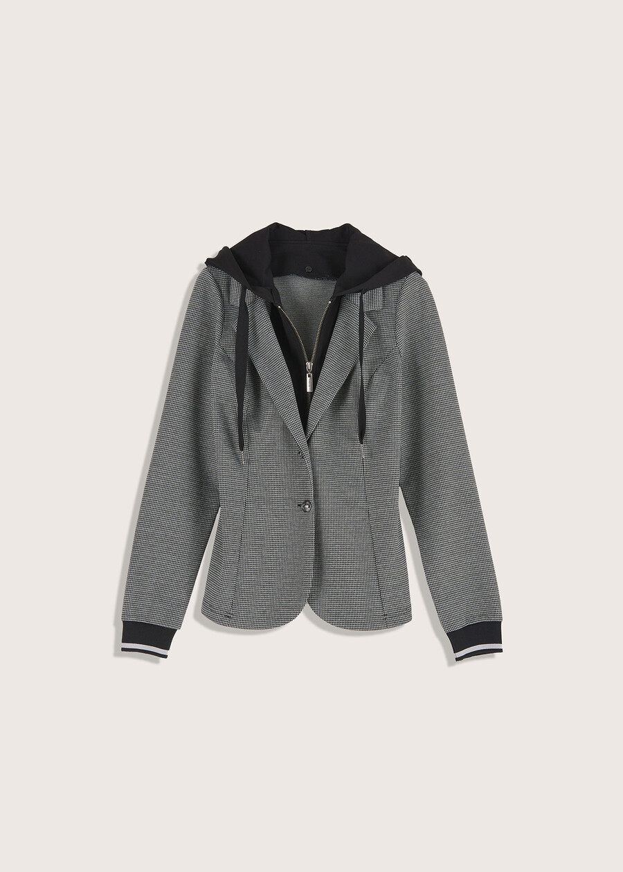Gloria jacket in Milan stitch GRIGIO DARKGREY Woman , image number 4