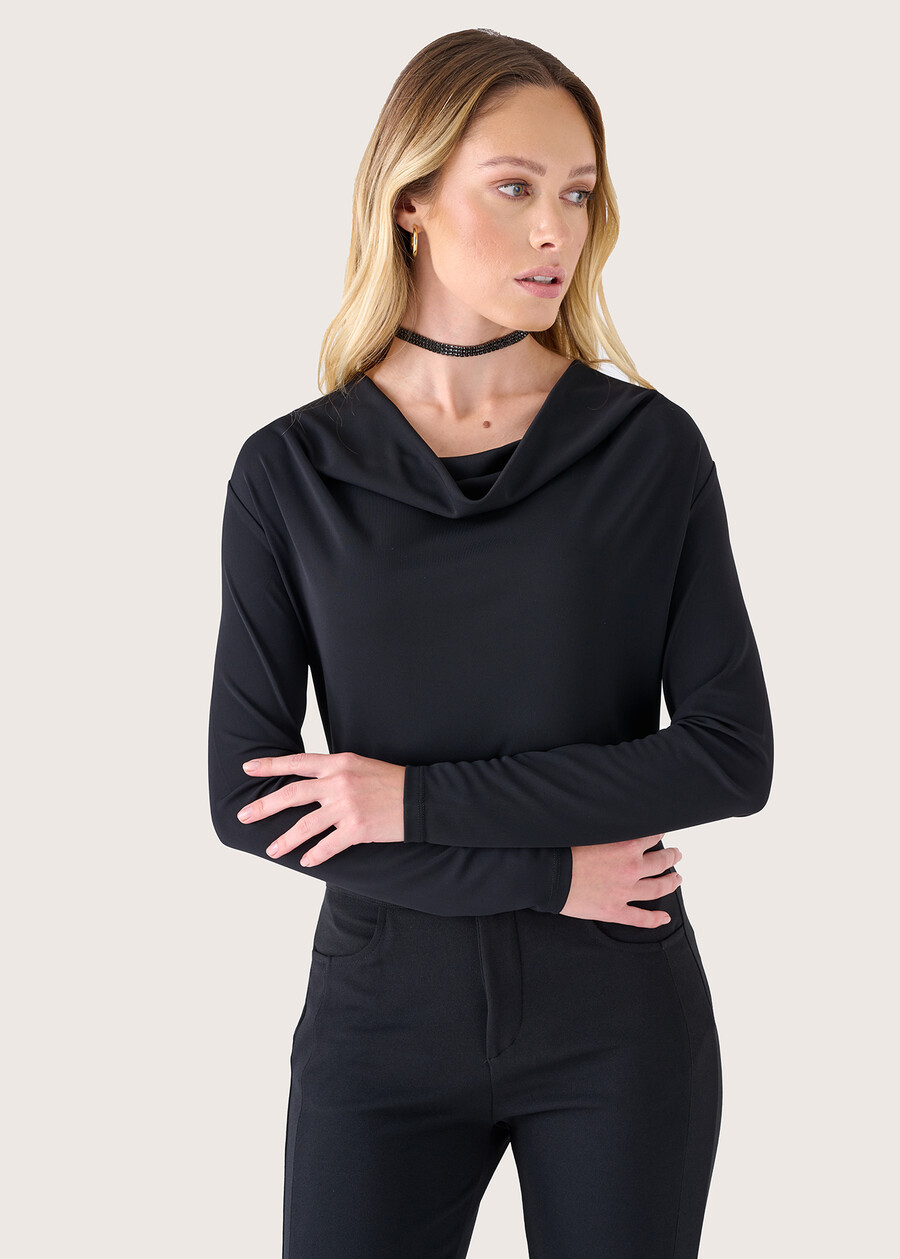Maglia Laura in jersey NERO BLACKGRIGIO CLOUD Donna , immagine n. 1