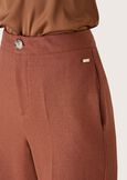 Pantaloni Plinio effetto stuoia MARRONE CACAO Donna immagine n. 3