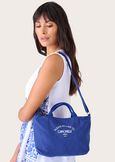 Bemmy cotton and rayon bag BLU AVIONBEIGE SALINA Woman image number 1